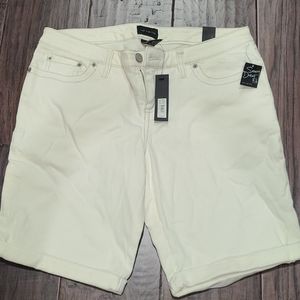White jean shorts